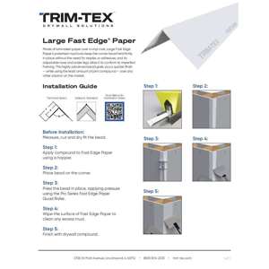 Preview of Fast Edge Paper Large Installation Guide R1